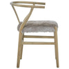 Oak Fur Accent Chair