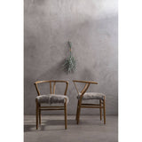Oak Fur Accent Chair