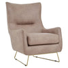 Luxe Brown Leather Accent Chair