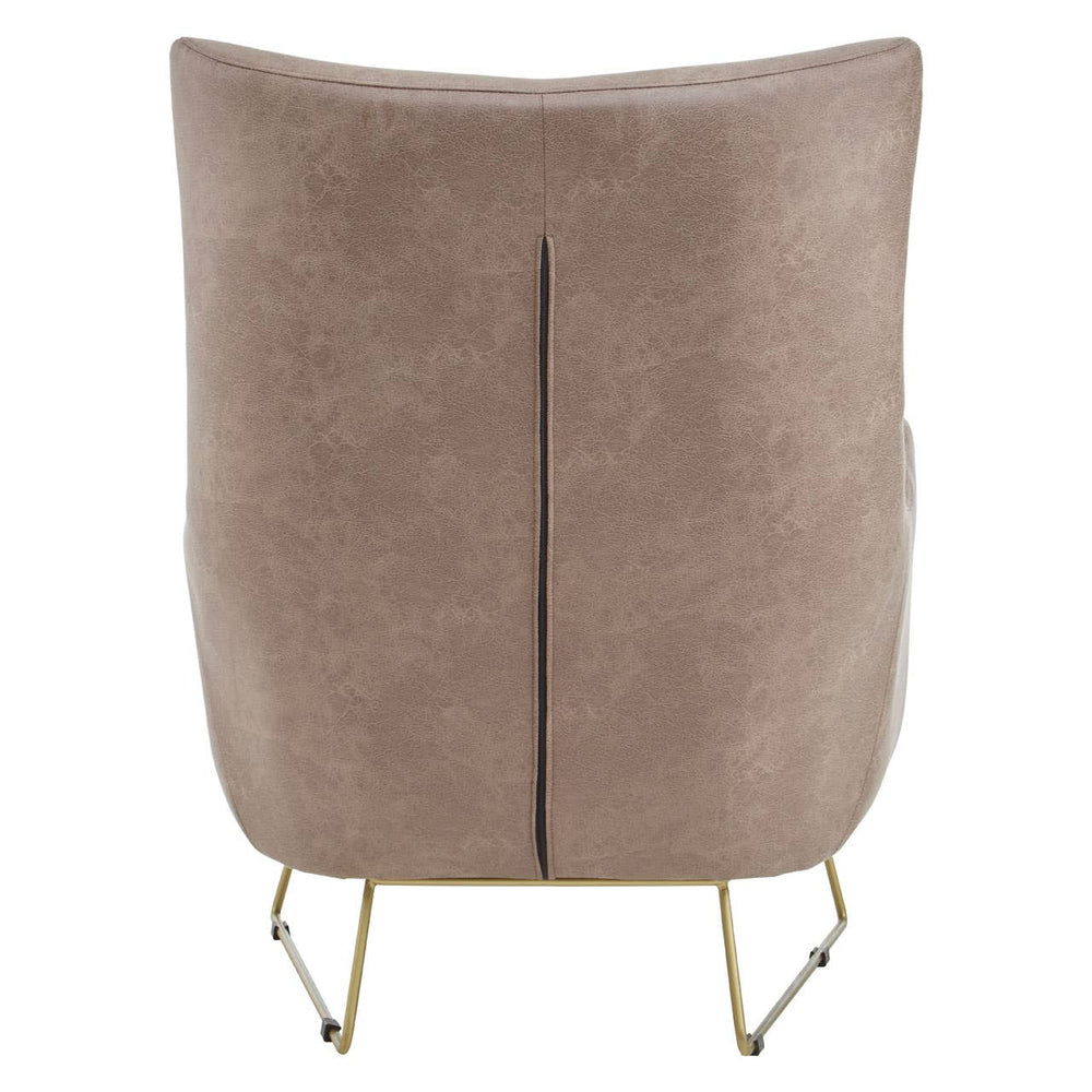 Luxe Brown Leather Accent Chair