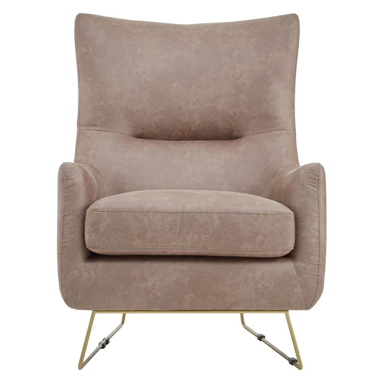 Luxe Brown Leather Accent Chair