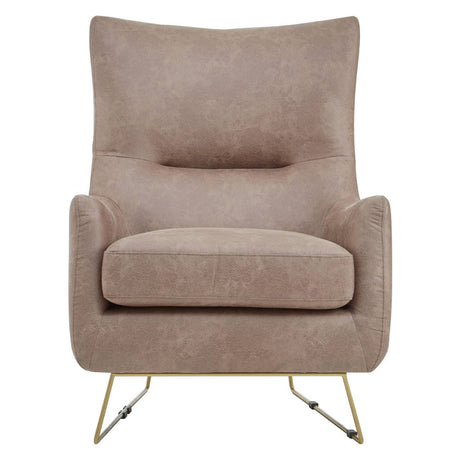 Luxe Brown Leather Accent Chair