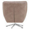 Swivel Brown Leather Armchair
