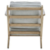 Oak Frame Grey Linen Chair