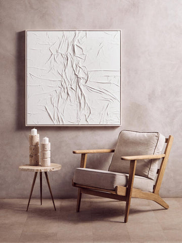 Oak Frame Grey Linen Chair