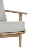 Oak Frame Grey Linen Chair