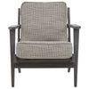 Sleek Black Oak Armchair