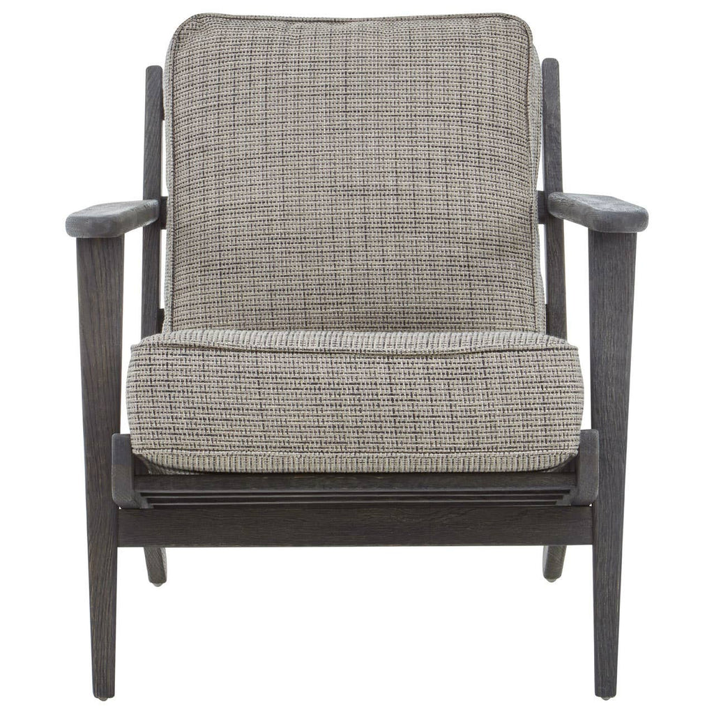 Sleek Black Oak Armchair