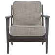 Sleek Black Oak Armchair