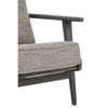Sleek Black Oak Armchair