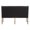 Luxe Black Linen Bench