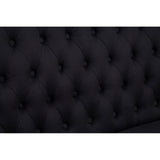 Luxe Black Linen Bench