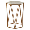 Golden Marble Hexagon Side Table