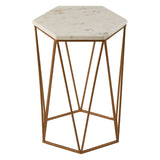 Golden Marble Hexagon Side Table