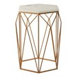 Golden Marble Side Table