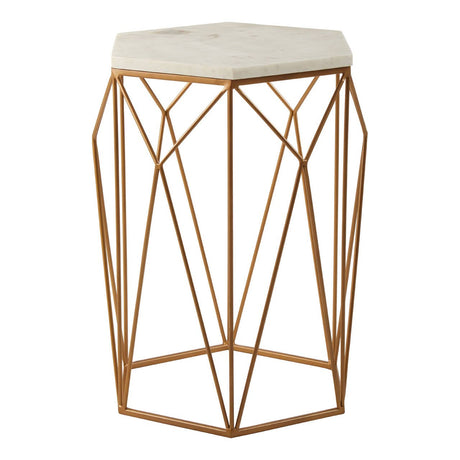 Golden Marble Side Table