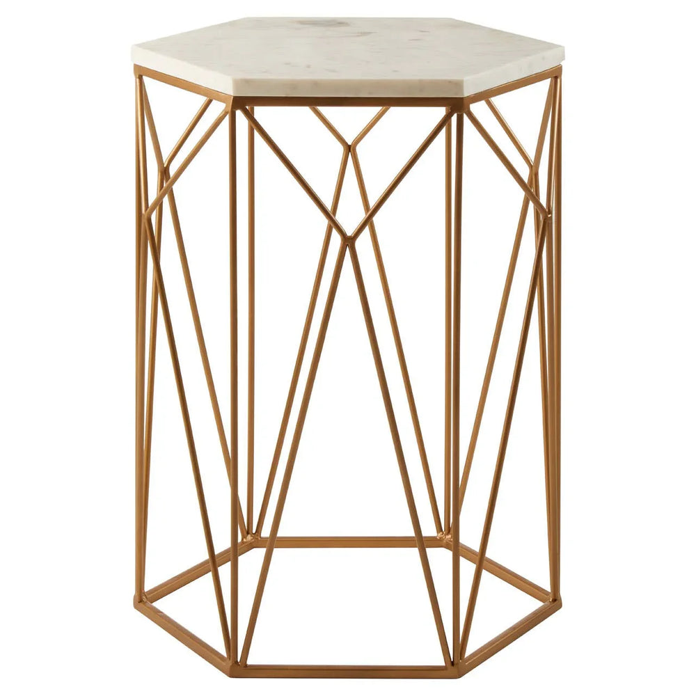 Golden Marble Side Table
