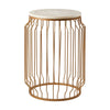 Golden Wireframe Marble Side Table