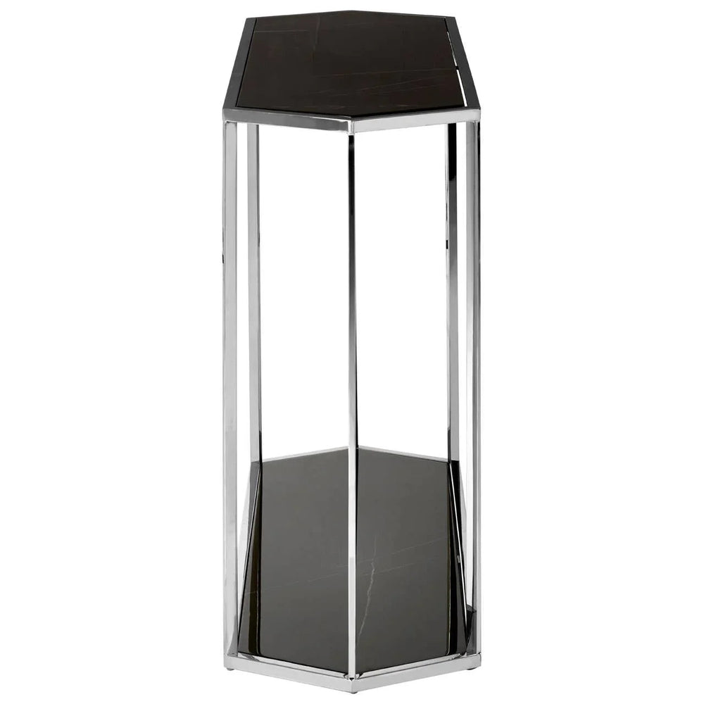 Silver Marble Console Table