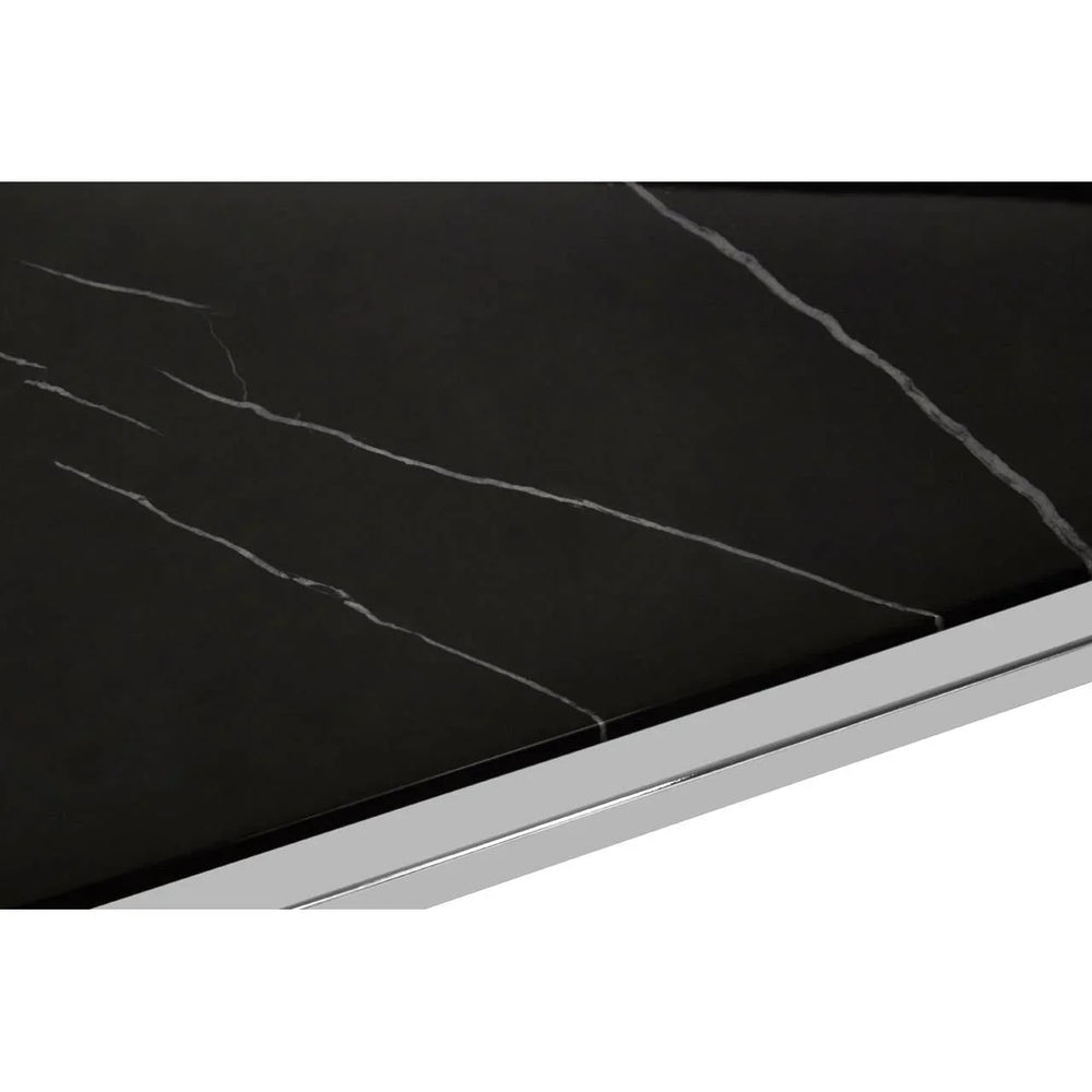 Silver Marble Console Table