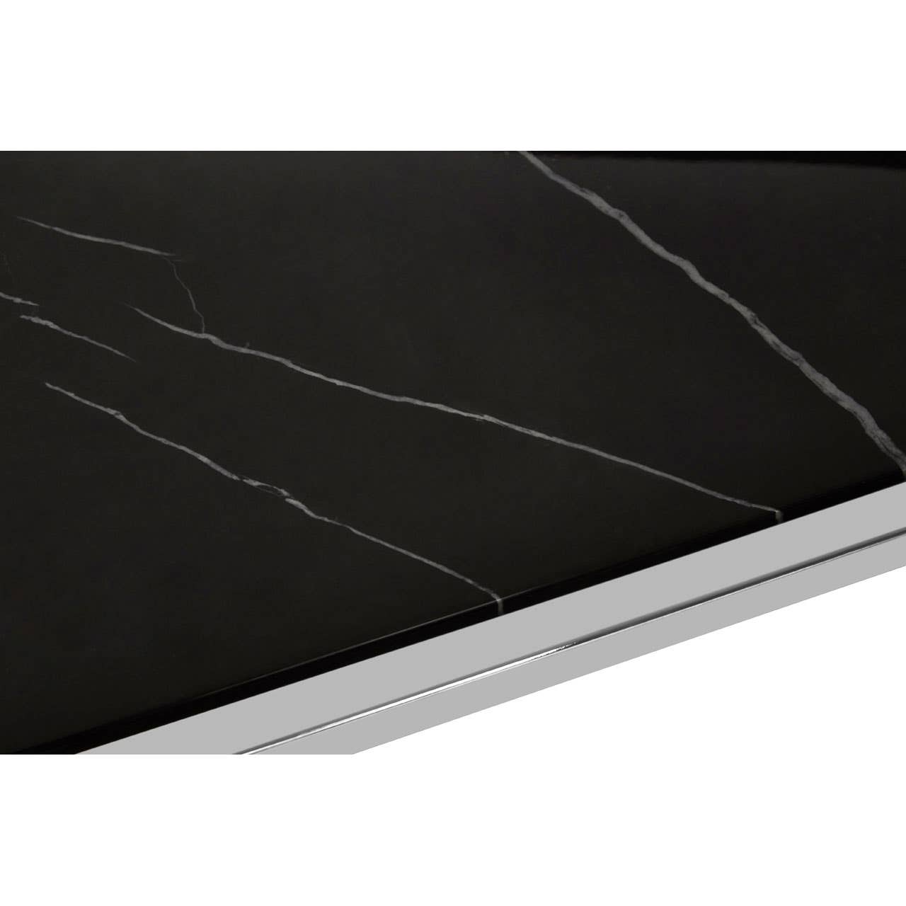 Silver Marble Console Table