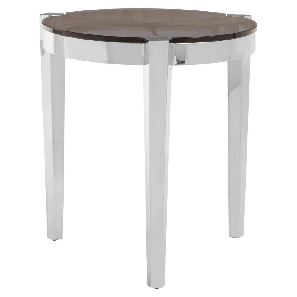 Silver Glass Side Table