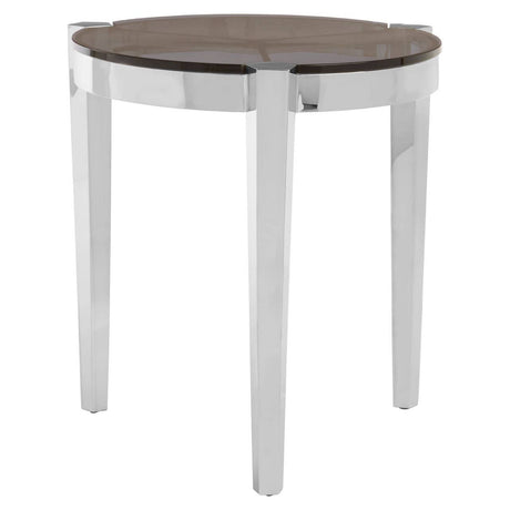 Silver Glass Side Table