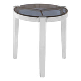 Silver Glass Side Table