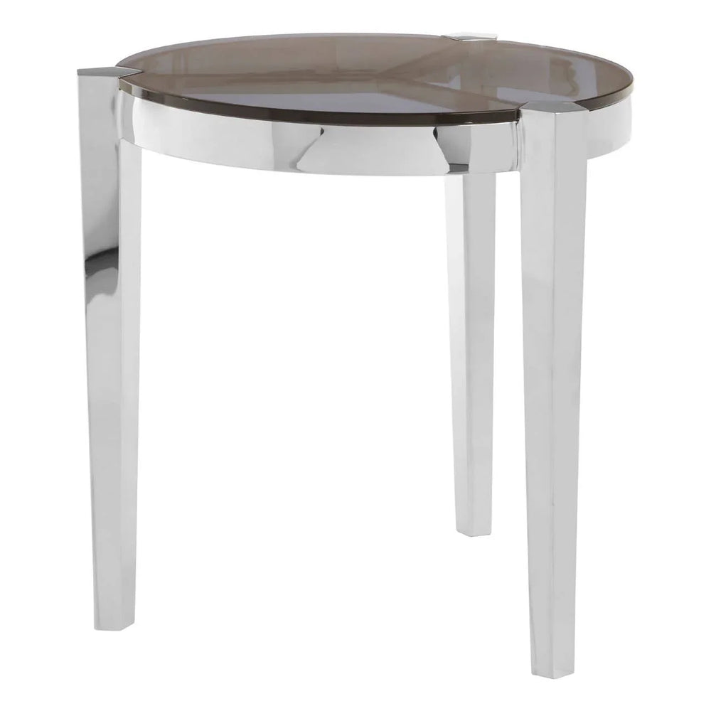 Silver Glass Side Table
