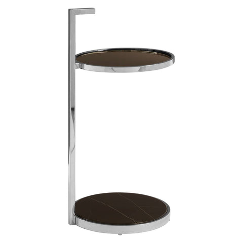 Marble & Glass Two-Tier Table