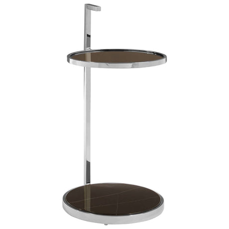 Marble & Glass Two-Tier Table