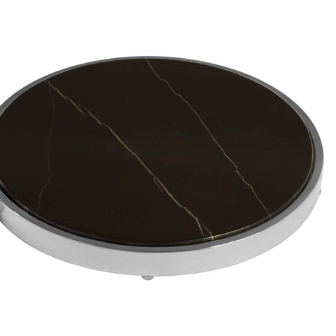 Marble & Glass Two-Tier Table