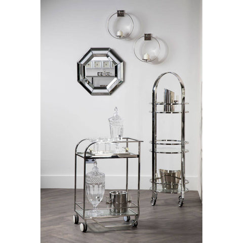 Luxe Silver Bar Cart