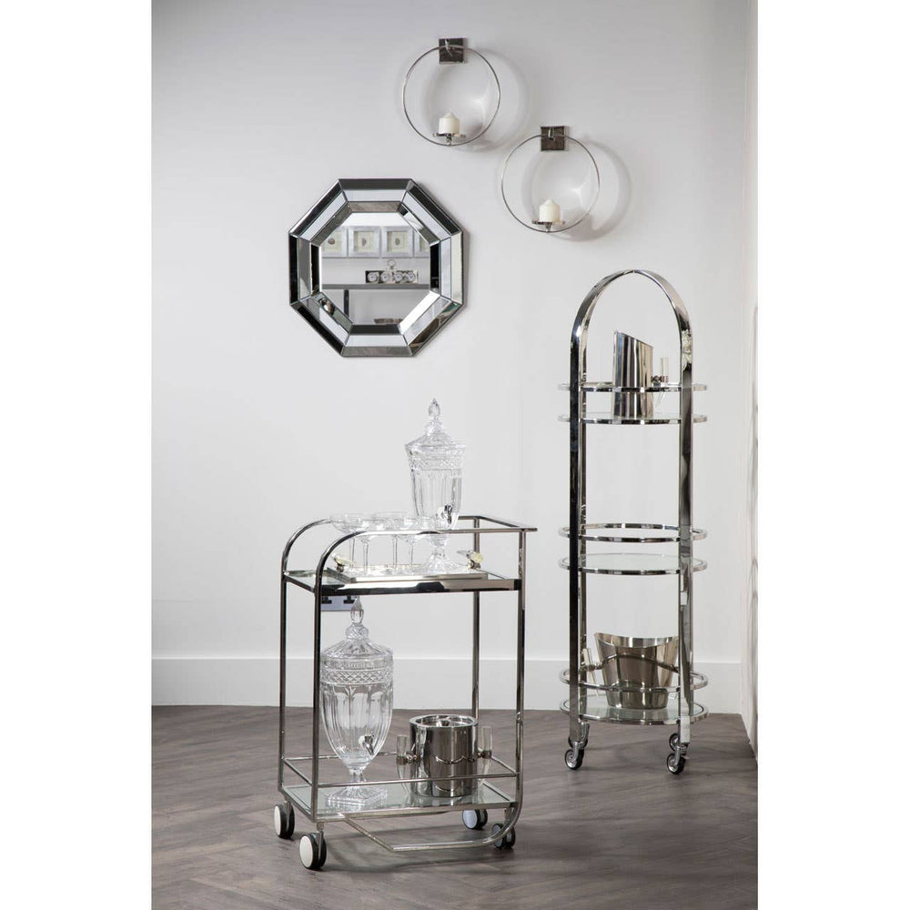Elegant Glass Hand Cart