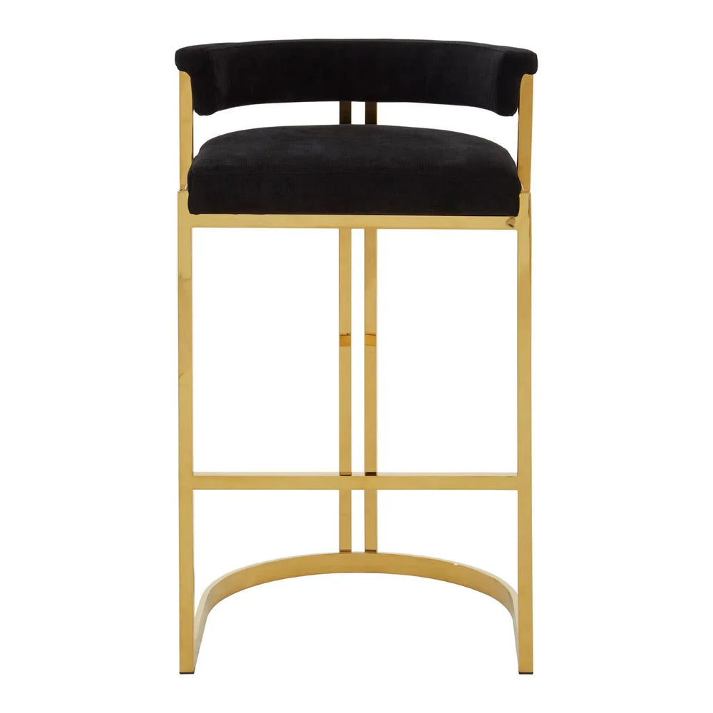 Luxe Black Gold Barstool