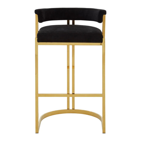Luxe Black Gold Barstool