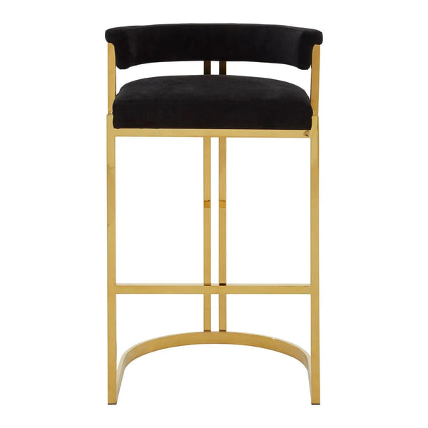 Luxe Black Gold Barstool