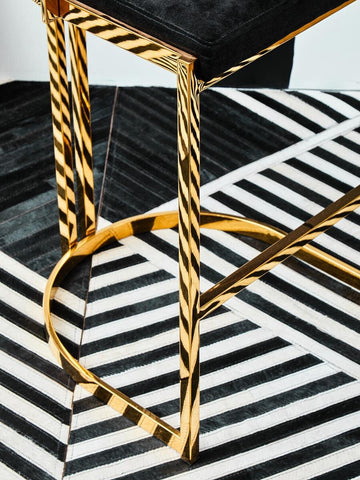 Luxe Black Gold Barstool