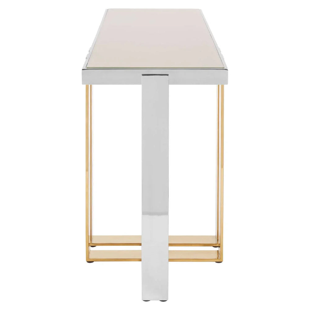 Lux Glass Steel Console