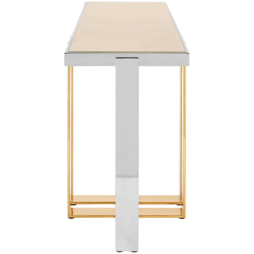 Lux Glass Steel Console