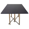 Walnut Brass Dining Table