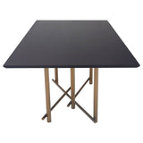 Walnut Brass Dining Table