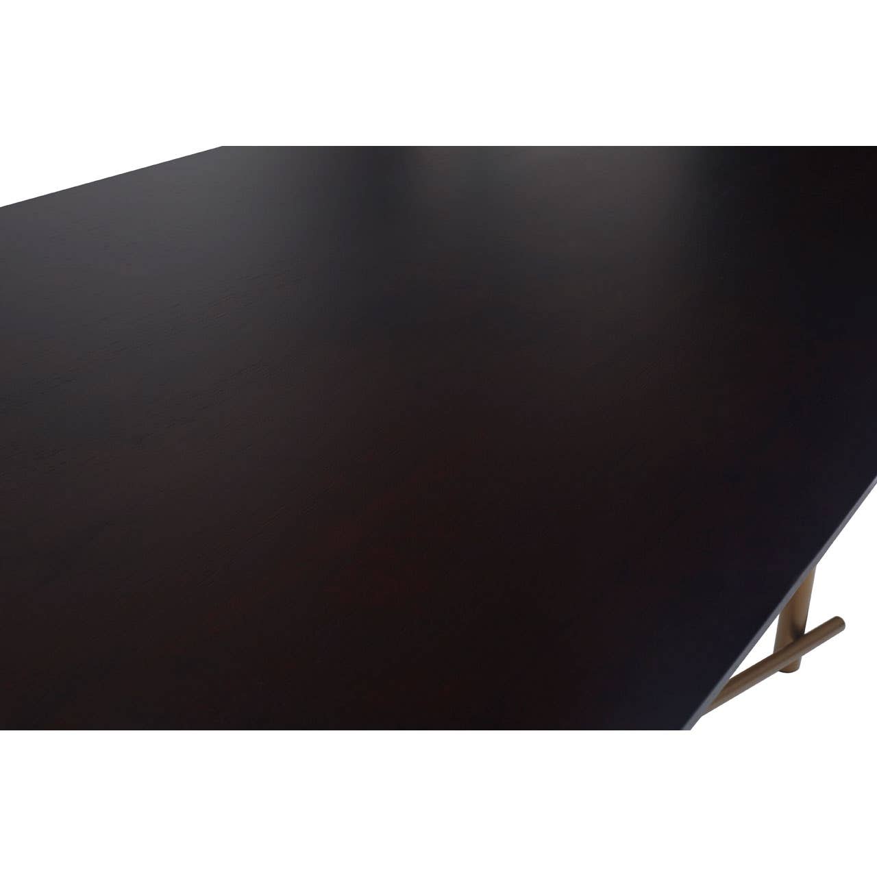 Walnut Brass Dining Table