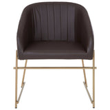 Luxe Brown Tub Chair