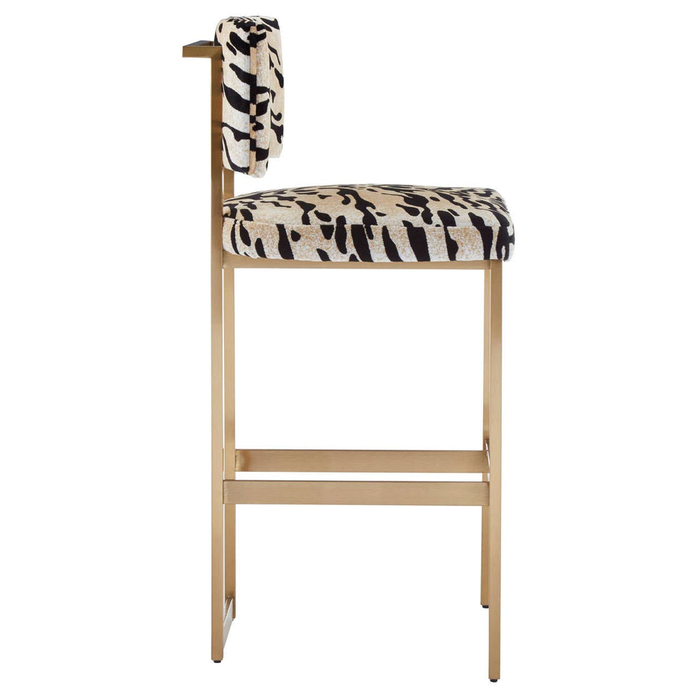 Luxe Tiger Print Bar Stool