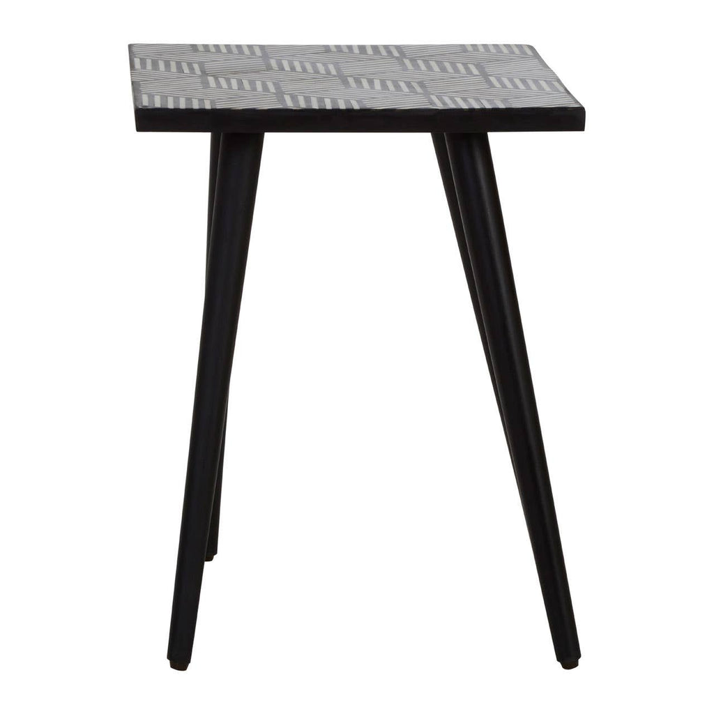Boho Bone Inlay Side Table