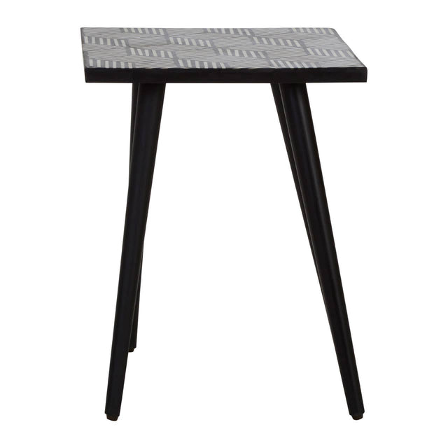 Boho Bone Inlay Side Table