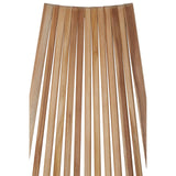 Manado Wooden Lounge Chair featuring a sleek design with elongated wooden slats arranged vertically, showcasing a natural wood finish and a minimalist aesthetic suitable for modern home decor