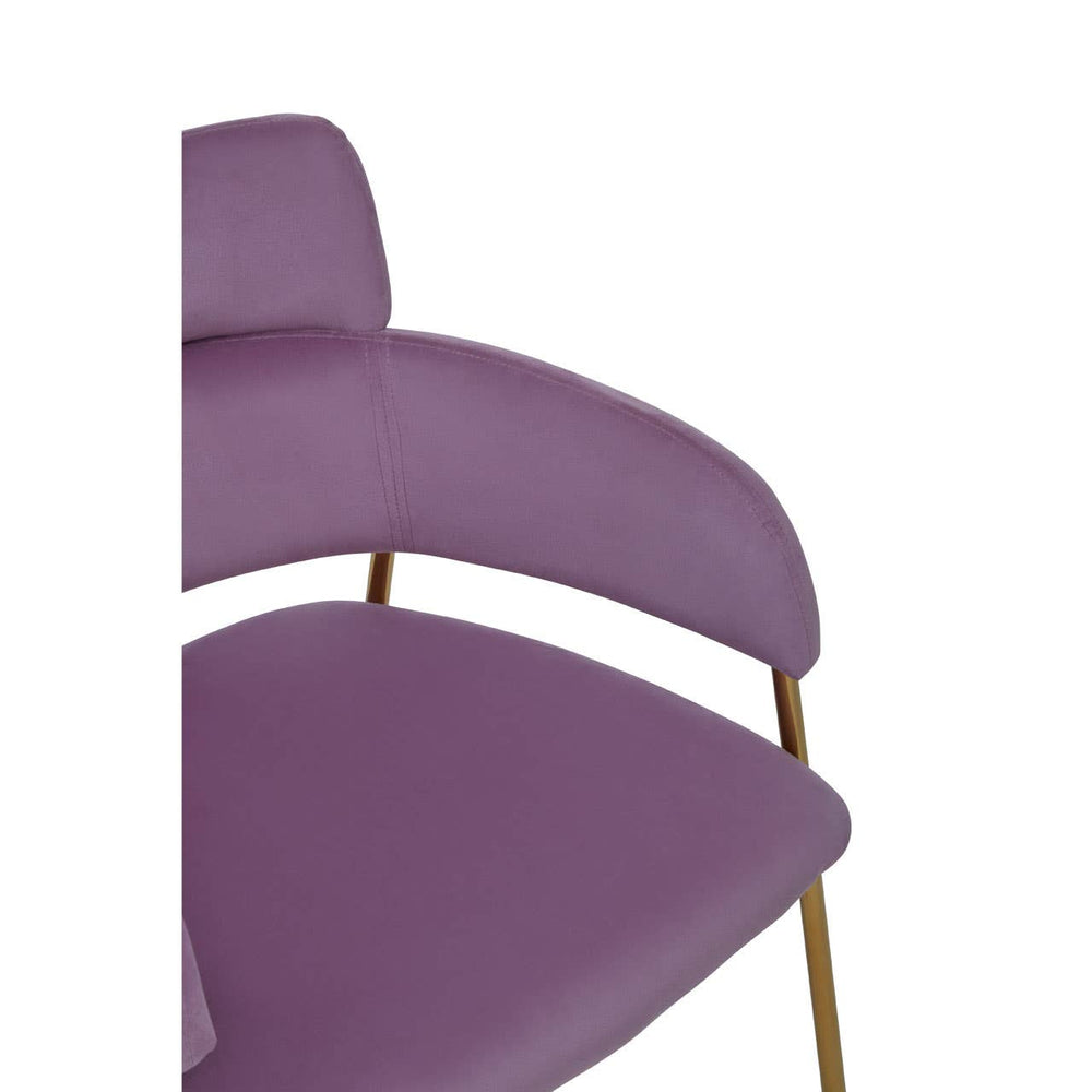 Luxe Pink Velvet Dining Chair