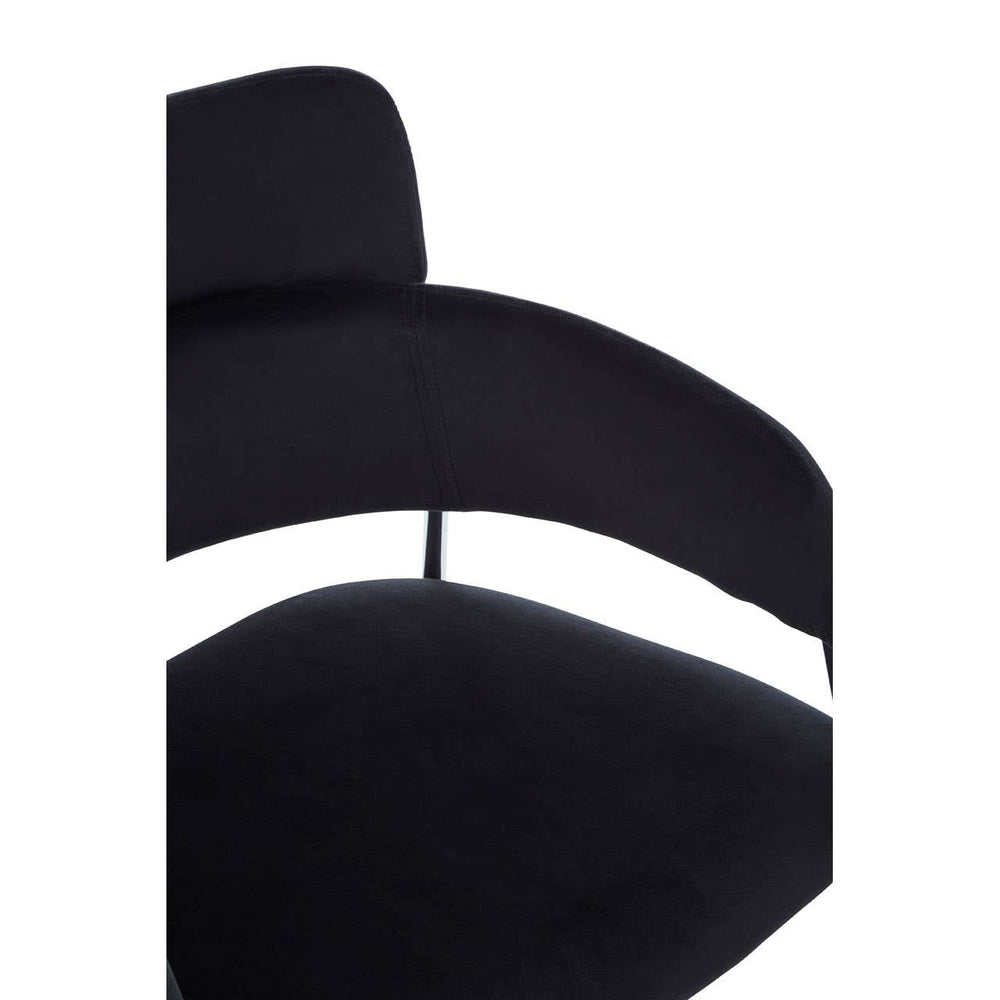 Luxe Black Velvet Dining Chair